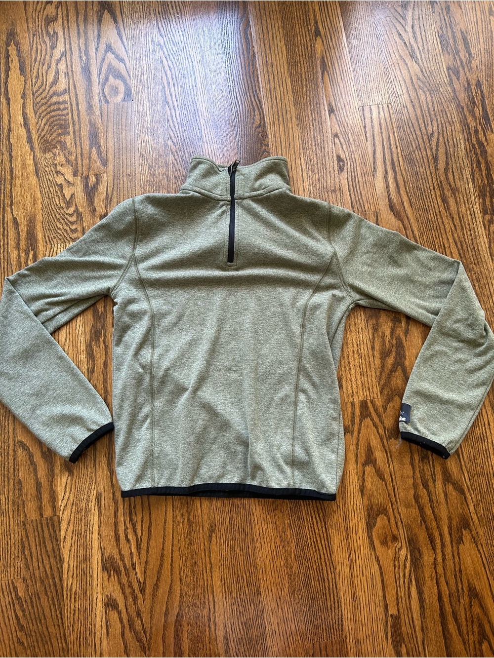 Avalanche Olive Green Kids Quarter-Zip Fleece Pullover